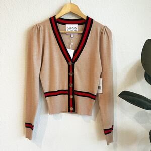 Alexia Admor Cardigan Small Lightweight Preppy Classic Quiet Luxury Academia